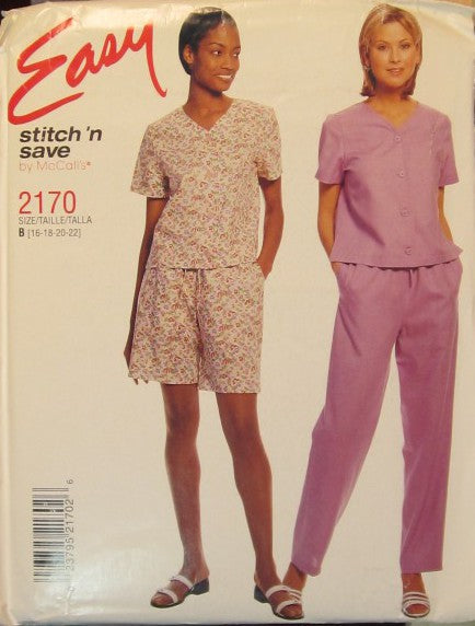 MISSES' TOP, PULL-ON PANTS AND SHORTS