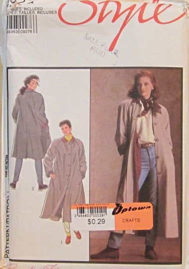 MISSES' LINED RAINCOAT WITH CONTRAST COLLAR