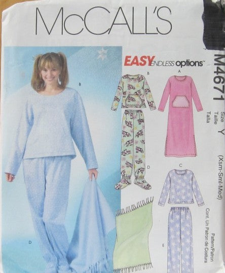 MISSES'/MISS PETITE NIGHTGOWN, TOPS, PANTS AND BLANKET