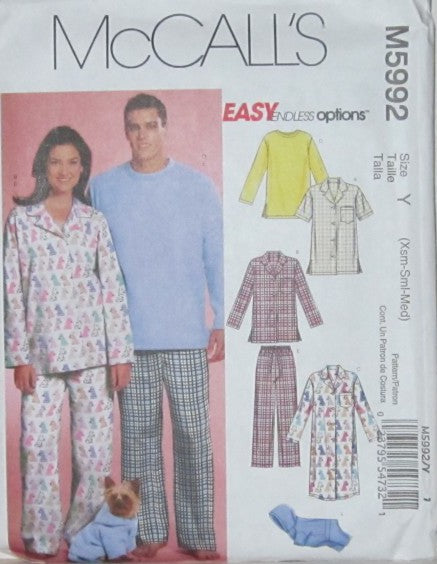 MISSSES MEN AND TEEN BOYS TOPS NIGHTSHIRT PANT & DOG SWEATSUIT