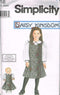CHILD'S JUMPER AND BLOUSE AND DOLL DRESS FOR 18 INCH DOLL