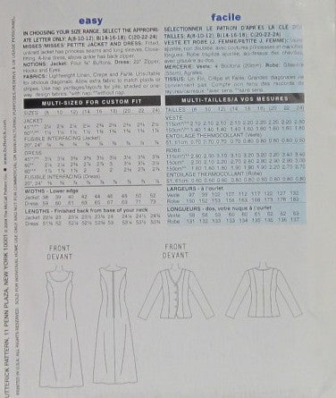 MISSES/MISSES PETITE JACKET AND DRESS