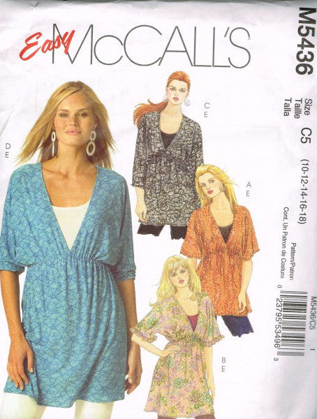 MISSES' AND WOMEN'S TUNICS IN TWO LENGTHS AND TOP