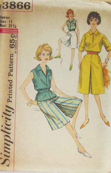 JUNIOR AND MISSES CULOTTES AND BLOUSE