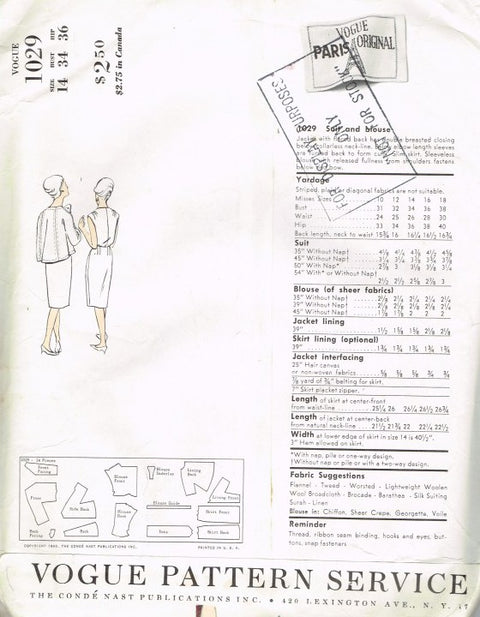 SUIT AND BLOUSE (CUT)