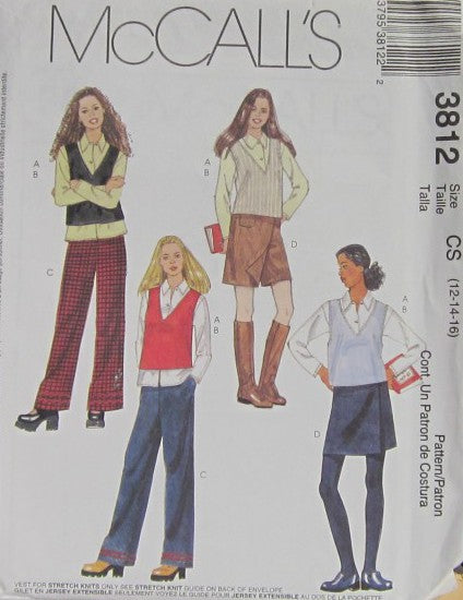 GIRLS VEST SHIRT PANTS AND SKORT