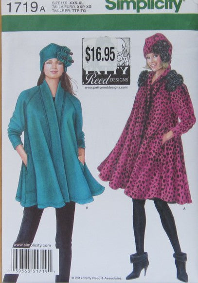 MISSES COAT JACKET AND HAT.. HAT IN THREE SIZES