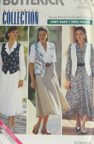 MISSES/MISSES PETITE VEST BLOUSE AND SKIRT