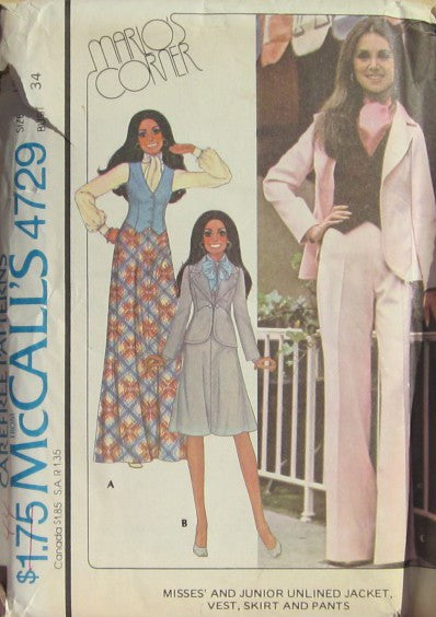MISSES AND JUNIOR JACKET VEST SKIRT AND PANTS