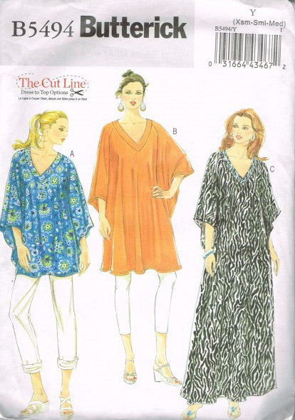 MISSES' TOP, TUNIC AND CAFTAN