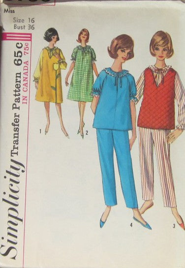 MISSES NIGHTGOWN JUMPER TOP AND PAJAMAS