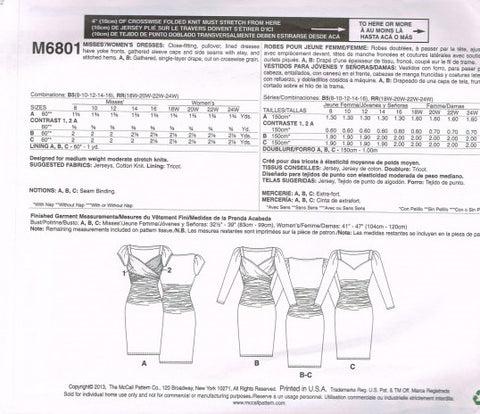 MISSES'/WOMEN'S DRESSES