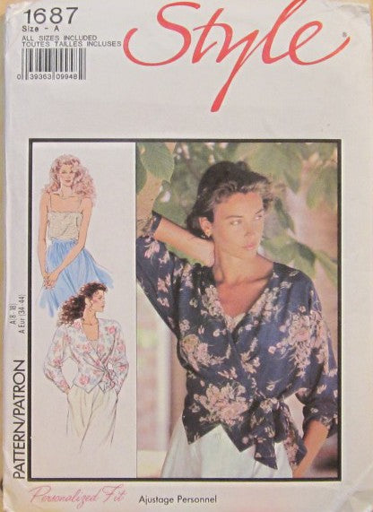 MISSES' WRAP BLOUSE AND CAMILSOLE