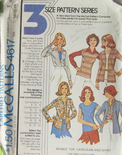 MISSES TOP CARDIGAN AND SHIRT