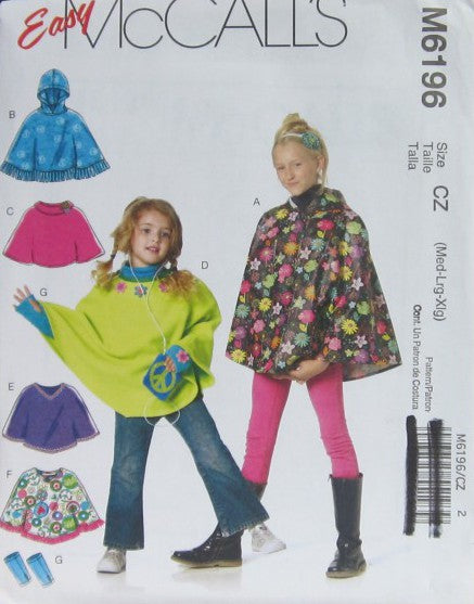 CHILDREN'S AND GIRLS' PONCHOS AND ARM WARMERS
