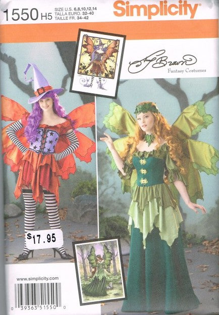 MISSES' FAIRY COSTUME AND HAT HAT IN THREE SIZES