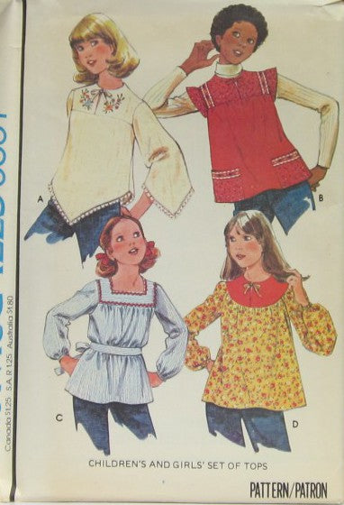 CHILDREN'S AND GIRLS' SET OF TOPS