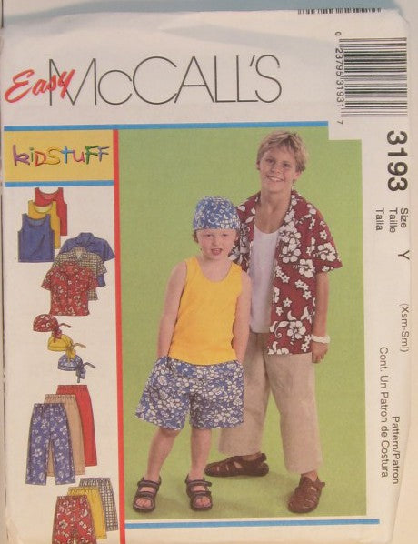 SHIRT, TANK TOP, PULL-ON CROPPED PANTS, SHORT,& HEADWRAP