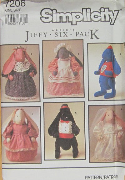 STUFFED BUNNY AND CLOTHES