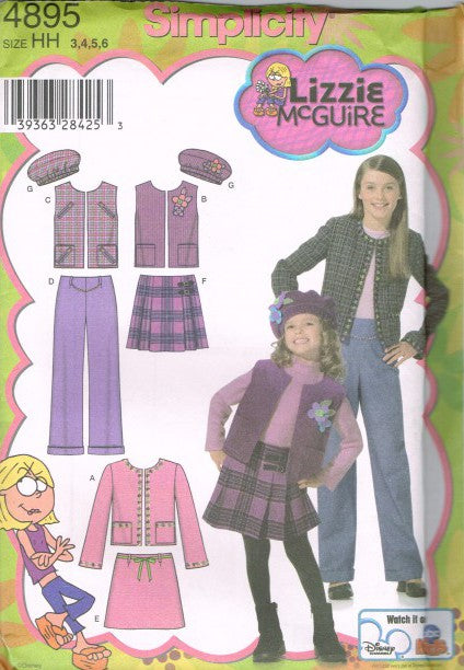 CHILD'S AND GIRLS' JACKET OR VEST, PANTS, SKIRTS AND HAT....HAT IN