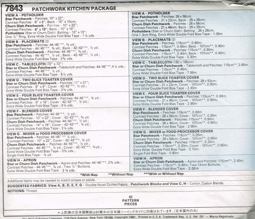 PATCHWORK KITCHEN PACKAGE– Sewing Patterns House