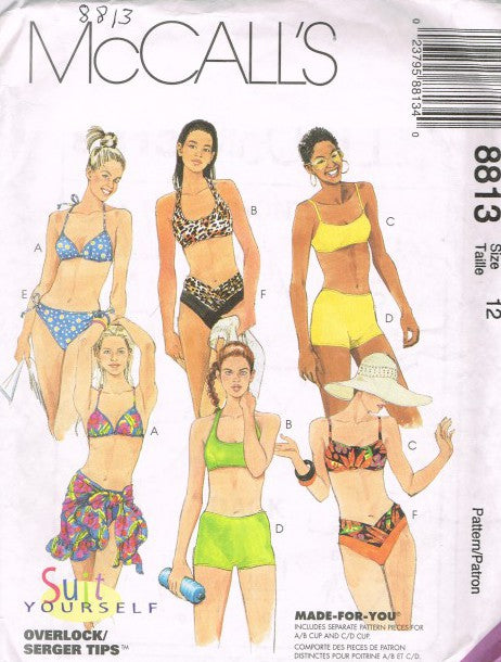 MISSES' TWO-PIECE SWIMSUIT AND SARONG