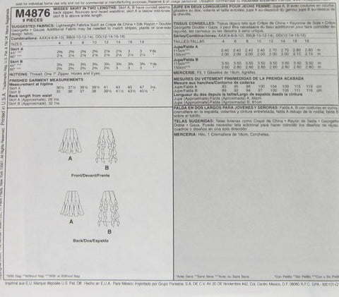 MISSES' SKIRT IN TWO LENGTHS