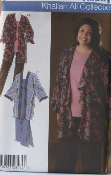 WOMENS/WOMENS PETITE DRESS OR TUNIC PANTS AND KIMONO