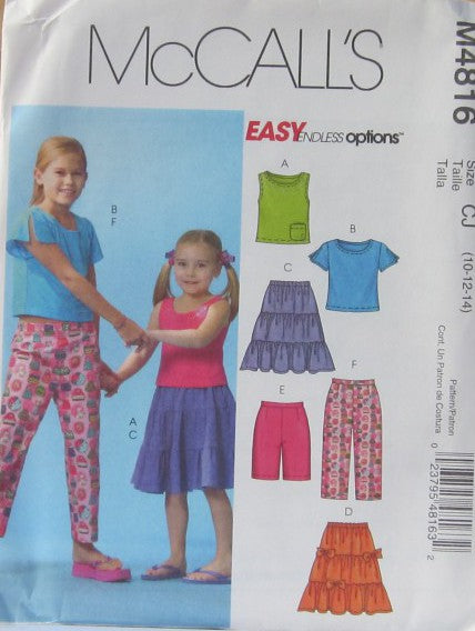 CHILDRENS AND GIRLS TOPS SKIRTS SHORT AND CAPRI PANTS