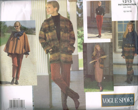 MISSES' JACKET, PONCHO, DRESS, TOP, SKIRT AND PANTS