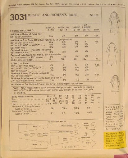 MISSES AND WOMEN ROBE