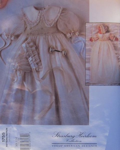 INFANTS DRESS BONNET AND TRANSFER