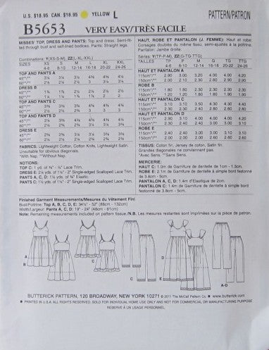 MISSES TOP DRESS AND PANTS