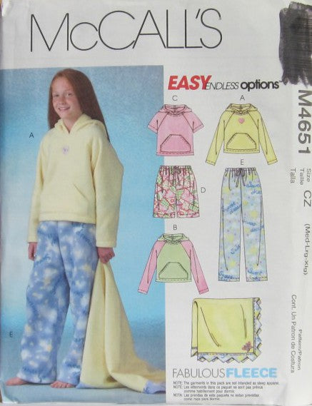 GIRLS' AND GIRLS' PLUS TOPS, SHORTS, PANTS AND BLANKET