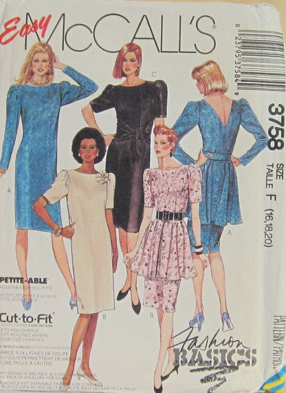 MISSES DRESS PEPLUM APRON AND BELT