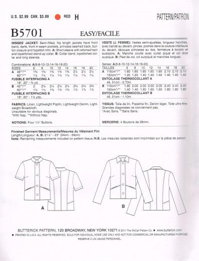 MISSES' JACKET