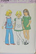 CHILD'S DRESS, APRON AND PANTS   CUT