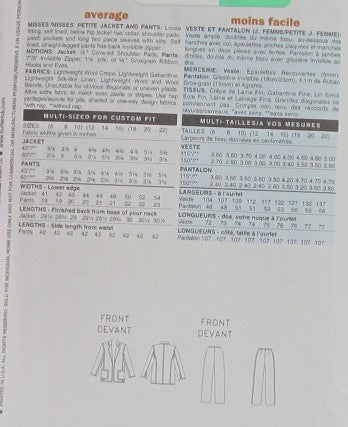 MISSES'/MISSES' PETITE JACKET AND PANTS