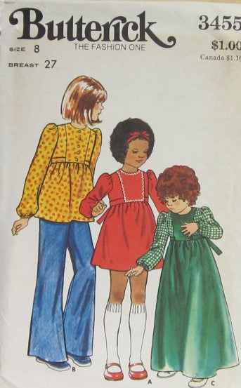 CHILDRENS AND GIRLS DRESS TOP AND PANTS