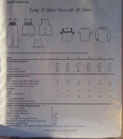 LONG AND SHORT OVERALLS AND SHIRT
