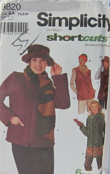 MISSES JACKET OR VESTS AND SCARF, HAT AND HEADBAND