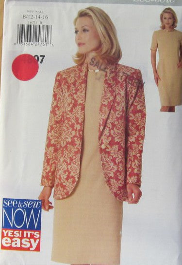 MISSES/MISSES PETITE JACKET AND DRESS