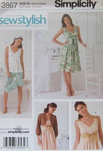 MISSES' DRESS OR TOP, CITY SHORTS, JACKET AND BAG