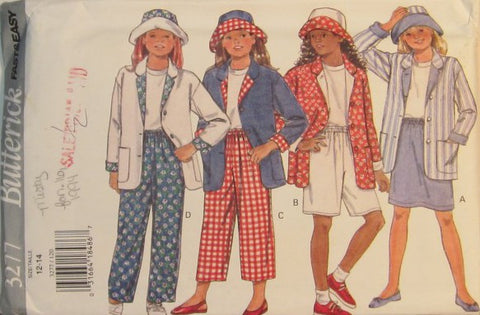 GITLS JACKET TOP SKIRT SHORTS PANTS AND HAT