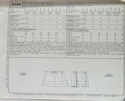 MISSES' WRAP SKIRT IN THREE LENGTHS