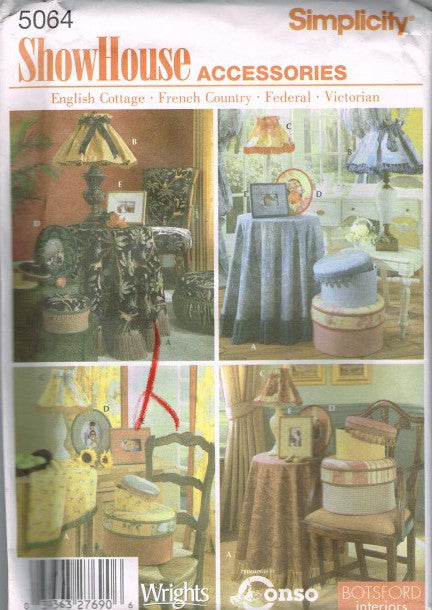 TABLECLOTH, LAMPSHADE COVERS AND PICTURE FRAMES