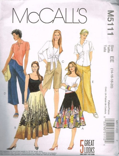 MISSES/MISS PETITE PANEL SKIRTS SHORTS GAUCHO AND PANTS
