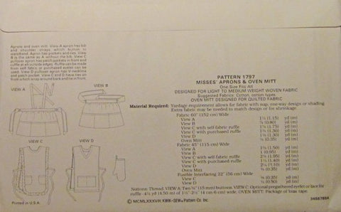 APRON AND OVEN MITT
