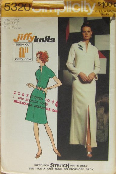 MISS PETITES' AND MISSES' JIFFY TM KNIT DRESS IN TWO LENGTHS