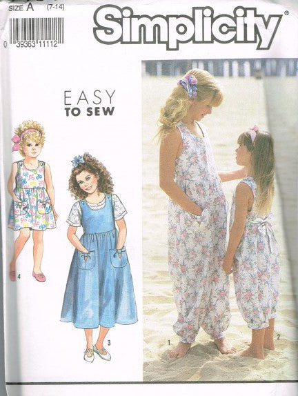 GIRLS' JUMPSUIT AND JUMPER OR SUNDRESS, EACH IN TWO LENGTHS,